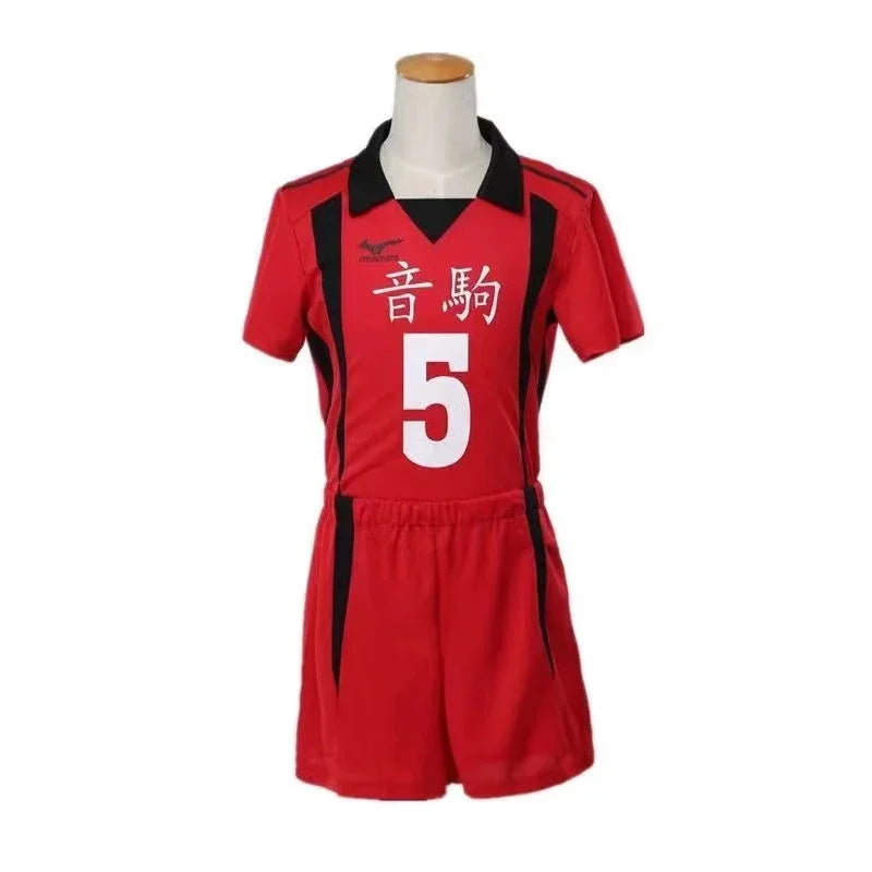 Anime Haikyuu Nekoma Jersey Uniform Wig Kenma Kozume Tetsurou Kuroo Cosplay Costume No. 5 No 1 Sweaters Short Sleeve Sportswear