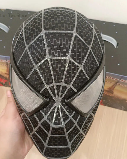 Spiderman Marvel 1/1 3D Spider-Man Tobey Mask Halloween Cosplay Faceshell Detachable Lenses Costumes Superhero Collection Models