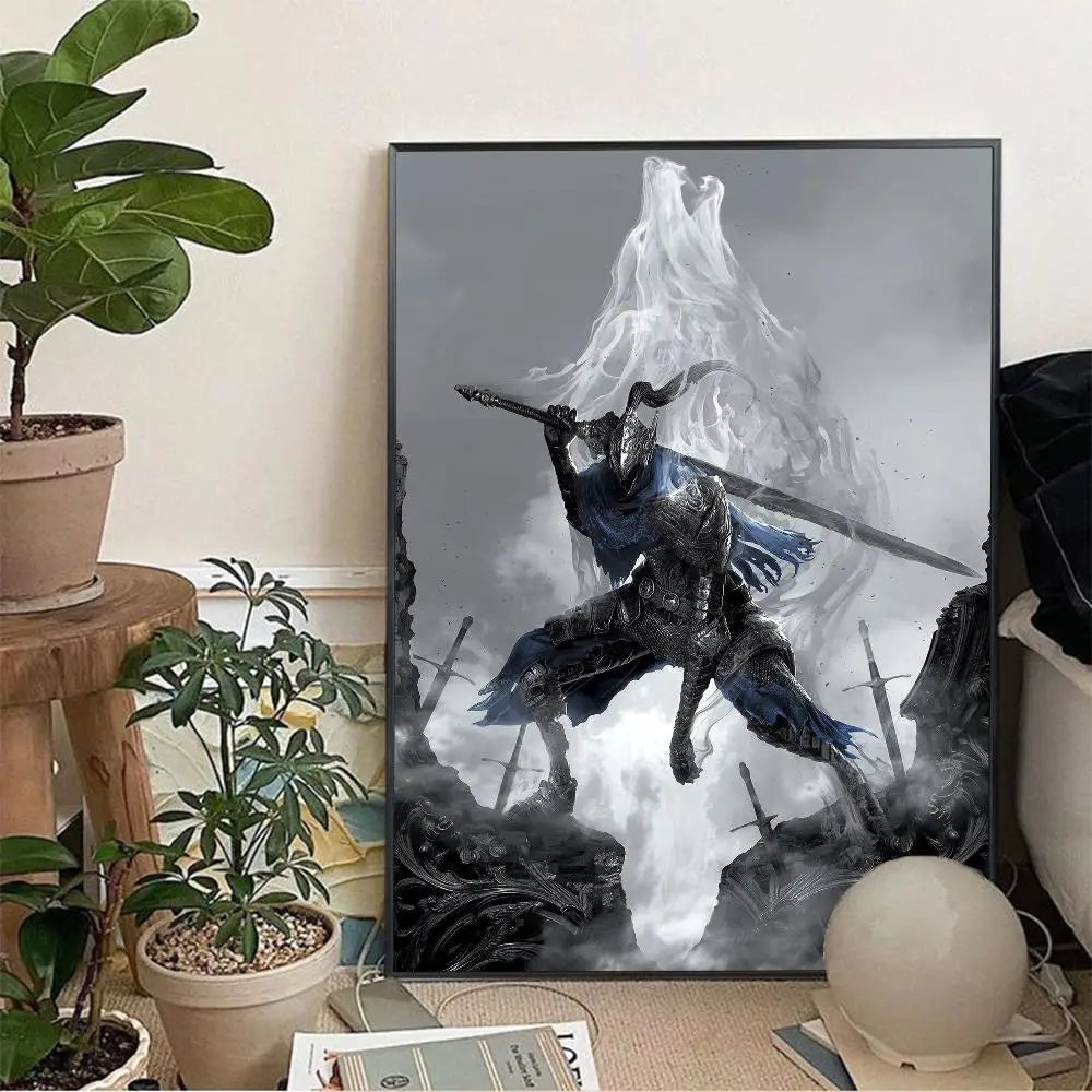 1pc DARK SOULS Adventure Game Poster Wall Art Home Decor Room Decor Digital Painting Living Room Restaurant Kitchen Art