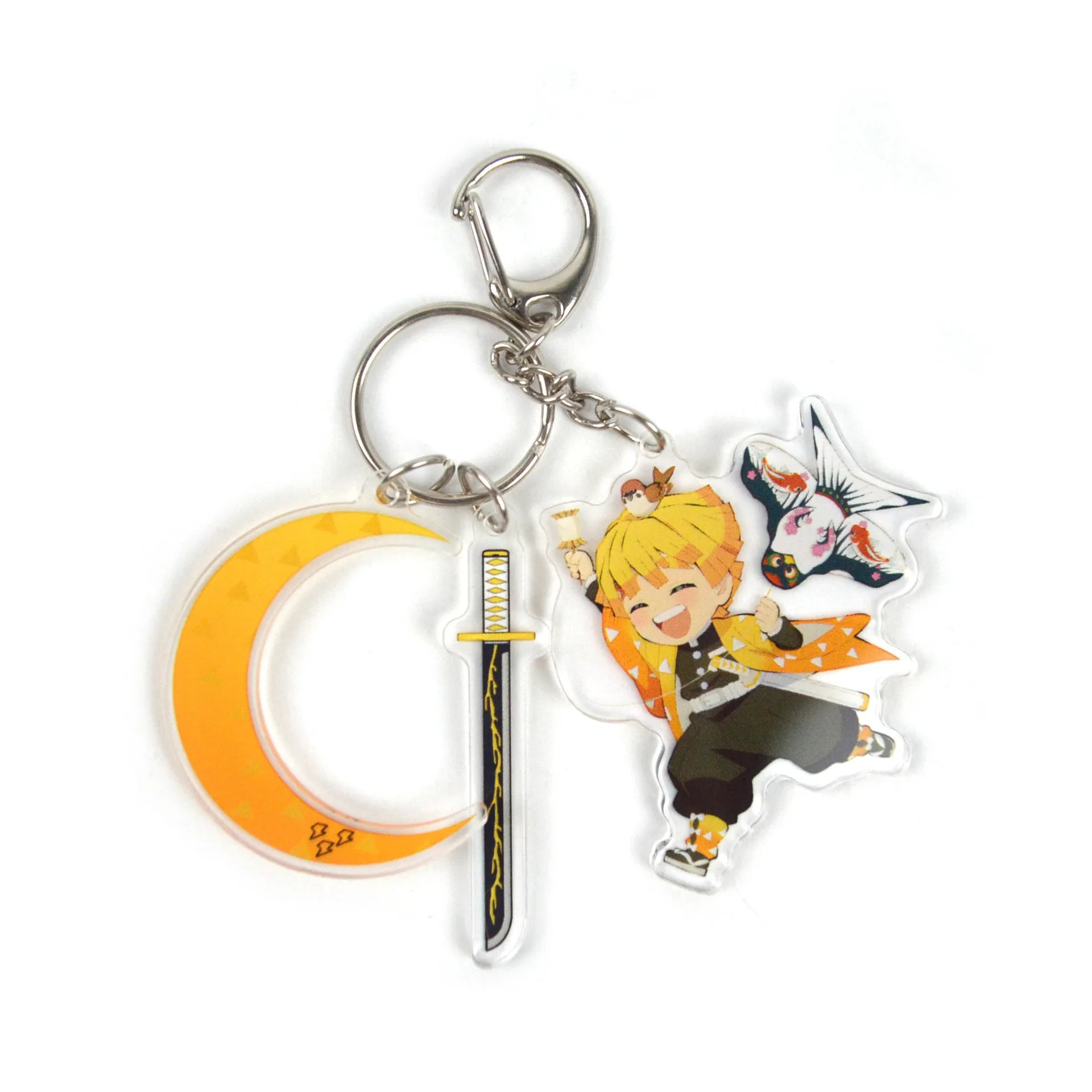 Demon Slayer Anime Character Tokitou Muichirou Uzui Tengen Tanjirou Acrylic Keychain Pendant Accessories