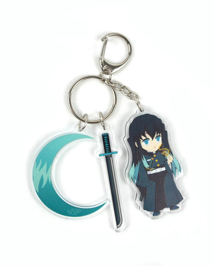 Demon Slayer Anime Character Tokitou Muichirou Uzui Tengen Tanjirou Acrylic Keychain Pendant Accessories