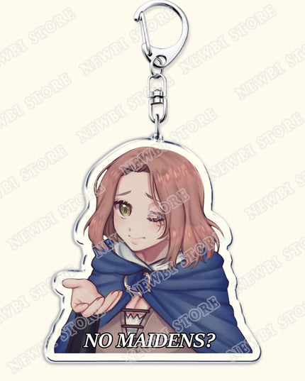 Video Game Dark Souls Keychains for Women Accessories Bag Bloodborne Malenia Melina Keyrings Jewelry Fans Gaming Friends Gift