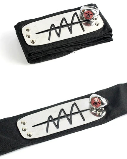 Anime Akatsuki Headband Sasori Uchiha Itachi Ring Sets Cosplay Costumes Props Pain Orochimaru Ninja Accessories