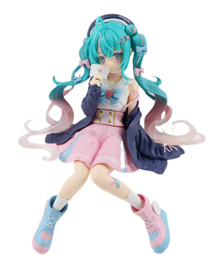 Nieuwe Hatsune Miku Anime figuur Roze sakura zitpositie PVC Actiefiguur model speelgoed decoratie verzamelen geschenken