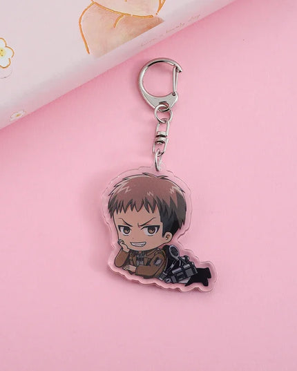 Attack On Titan Acrylic Keychain Cartoon Character Ornament Key Bag Pendant Clothing Accessories