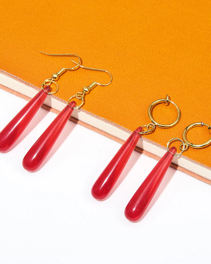 Anime Frieren: Beyond Journey's End Red Earrings Frieren At The Funeral Frieren stud Earrings Pendant Frieren Elf Cosplay Gift