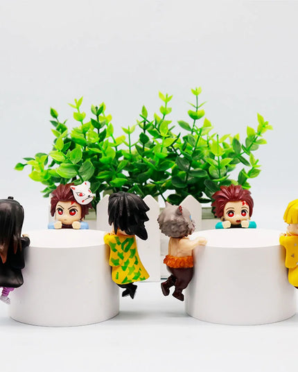 New Party Angel Demon Slayer Series Blind Box Car Decoration Desktop Computer Screen Cupid Hand Fashion Play Doll Birthday Gift