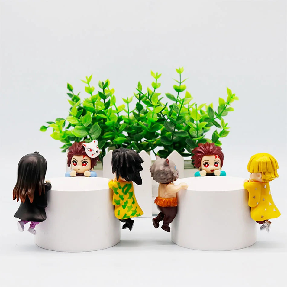 New Party Angel Demon Slayer Series Blind Box Car Decoration Desktop Computer Screen Cupid Hand Fashion Play Doll Birthday Gift