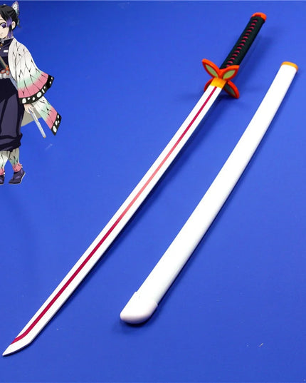 41in/104cm Demon Slayer Katana Anime Ninja Sword Demon Slayer Cosplay Prop Knife Real Size Samurai Sabre Japonesa Katana Sword