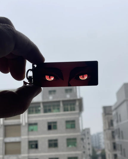 Demon Slayer Acrylic Pupil Translucency Card Key Chains Pendants Anime Twelve Kizuki Keychains Backpack Decorative Key Charm