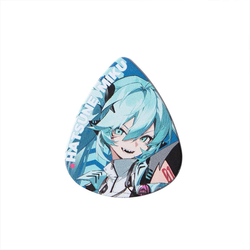 3PCS Hatsune Miku Multicolor Guitar Picks Acrylic Guitar Picks for Acoustic Electric Guitars Bass or Ukulele Guitar Accessories