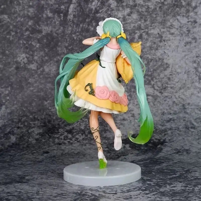 2025 New Product Hatsune Miku Figurine Fairy Tale Wonderland Sleeping Beauty Rabbit Hatsune Anime Desktop Figurine Decoration