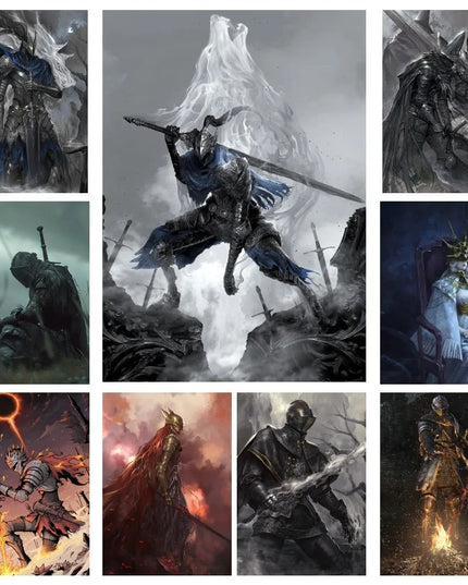 1pc DARK SOULS Adventure Game Poster Wall Art Home Decor Room Decor Digital Painting Living Room Restaurant Kitchen Art