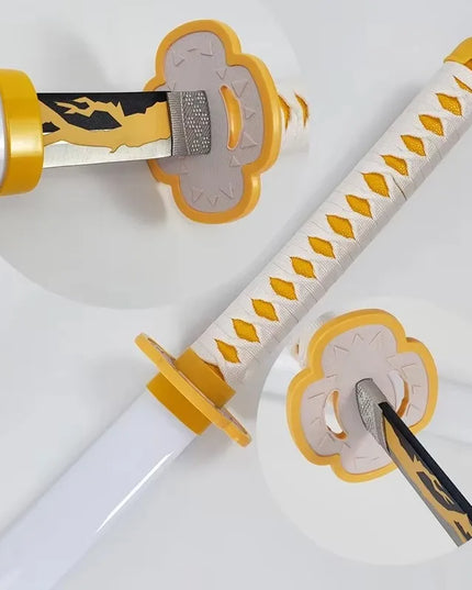 104cm Demon Slayer Katana Swords Tanjirou Zenitsu Katana Fake Sword Killer Devils Real Size Japanese Anime Cosplay Prop Toy Gift