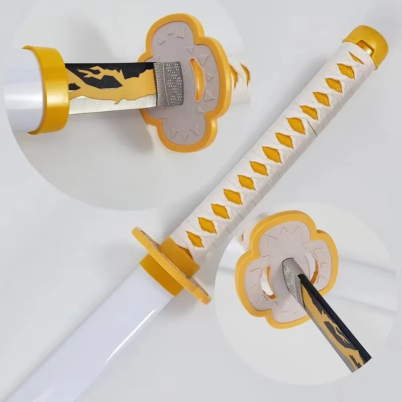 104cm Demon Slayer Katana Swords Tanjirou Zenitsu Katana Fake Sword Killer Devils Real Size Japanese Anime Cosplay Prop Toy Gift