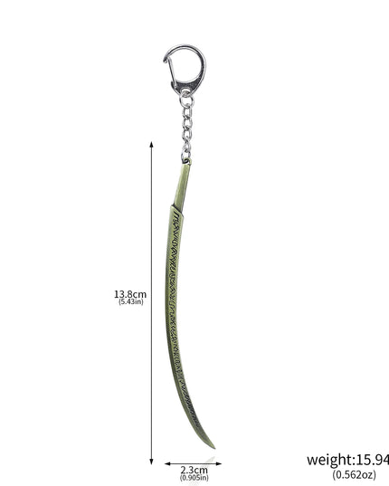 14cm Ring Dark Moon Greatswor Eldens Keychain Pendant Sword of Night and Flame Keyring Cosplay Fans Props Men Women Bag Jewelry