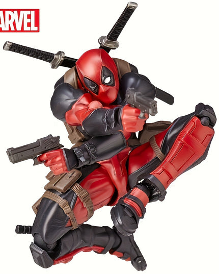 Disney Marvel Deadpool Action Figure - Articulated Joints & Face-Changing Feature, Pvc Collectible For Ages 14+ By Ume
