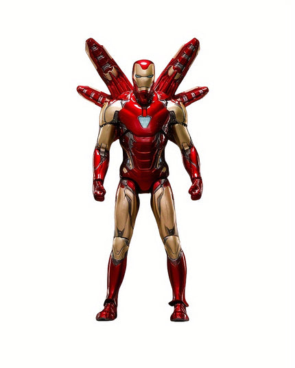1PC Iron Man Action Figure - PVC Collectible Novelty Toy, Desk Ornament, Party Gag Gift for Adults and Teens 14+ - UME Brand Marvel-Inspired Superhero Model