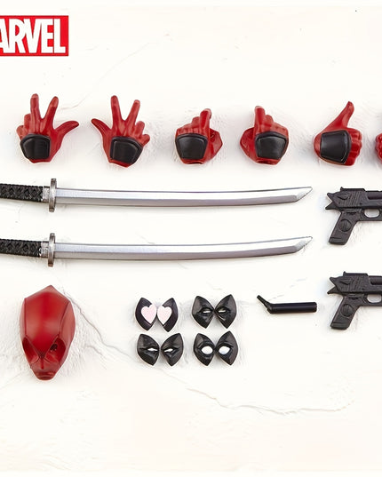 Disney Marvel Deadpool Action Figure - Articulated Joints & Face-Changing Feature, Pvc Collectible For Ages 14+ By Ume